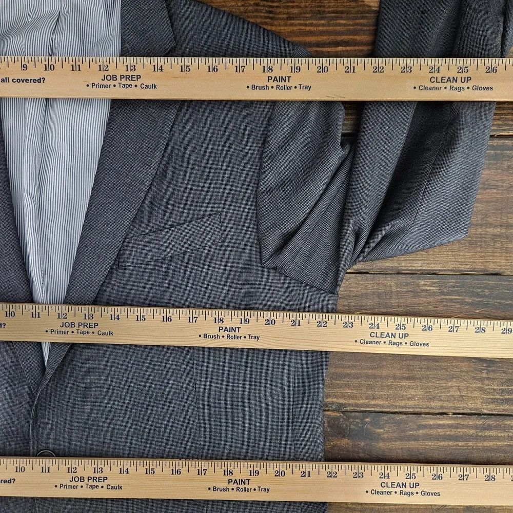 Brooks Brothers Explorer Men's‎ Sport Coat Blazer Two Button Gray Wool Blend 44L
